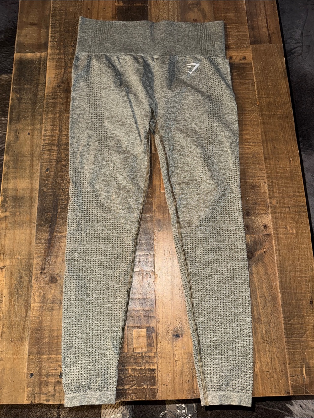 Gymshark Seamless High-Waist Leggings in Light Heather Green